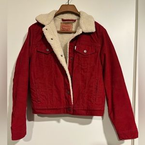 RARE Vintage Levi's red jacket with fleece